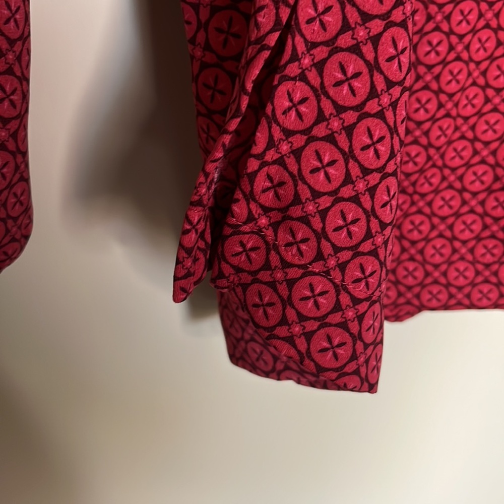 SOLD - Joe Fresh Pink Rose Peasant Boho Blouse Size Large - Picture 4 of 8